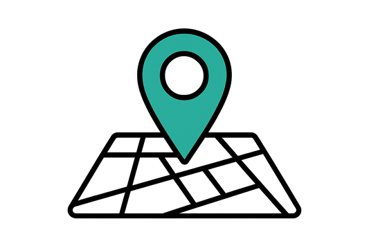 make an icon of a location pin on a map with a transparent background. the color scheme is black and hex code #12A9A1